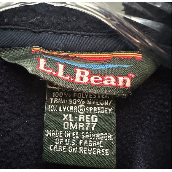 L.L. Bean Men's Blue Mock Neck Outdoor Gorpcore Zip Up Fleece Vest Size XL - Picture 2 of 10